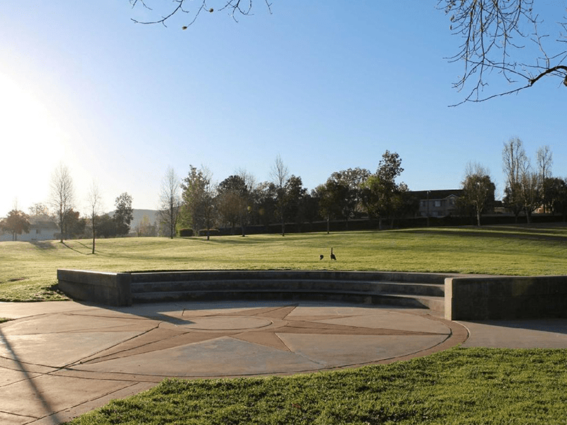 Rancho Madera Community Park amphitheater and grass field