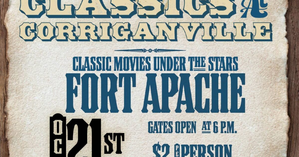 A flyer for a rodeo in fort apache.