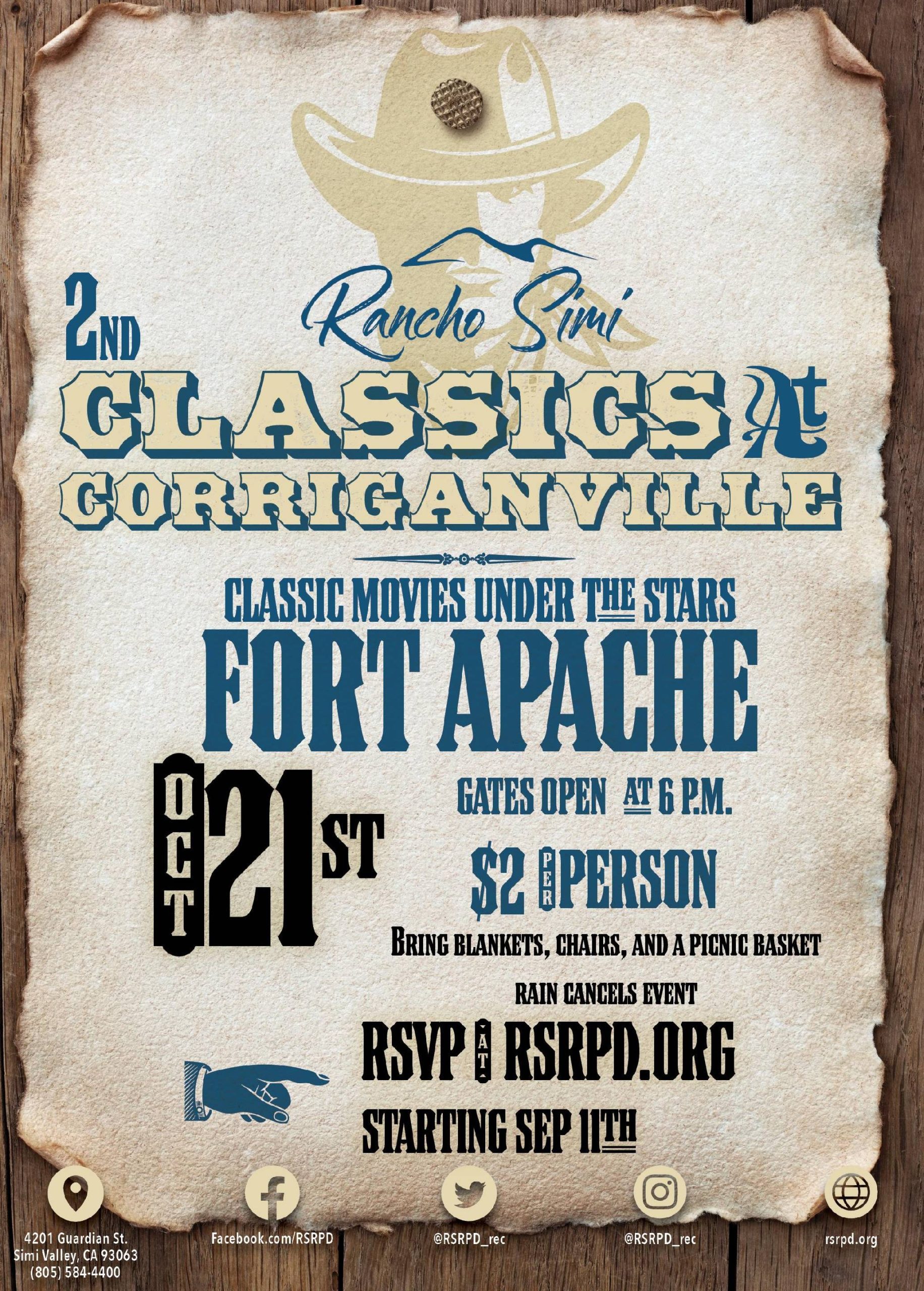 A flyer for a rodeo in fort apache.