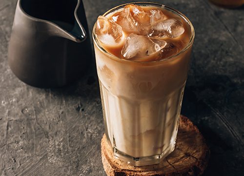 image of iced coffee in a glass