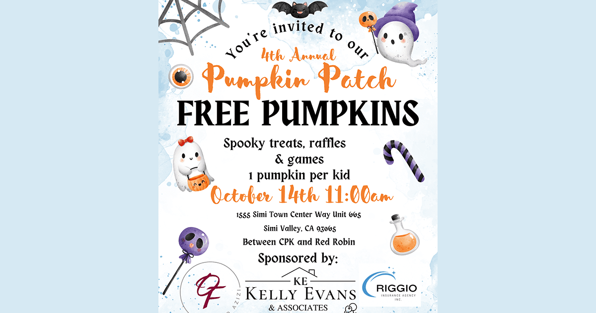 Flyer for the 4th Annual Pumpkin Patch at the Simi Valley Town Center