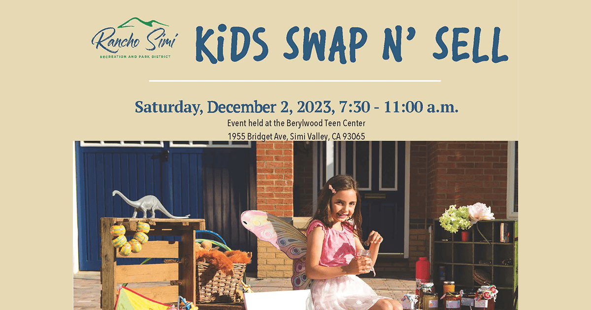 Simi Valley Kids Swap and Sell event flyer 2023