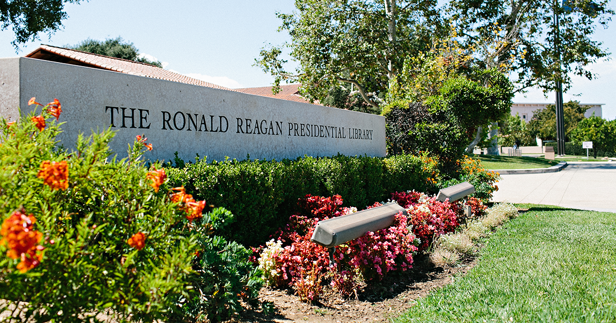 Sign for The Ronald Reagan Presidential Library