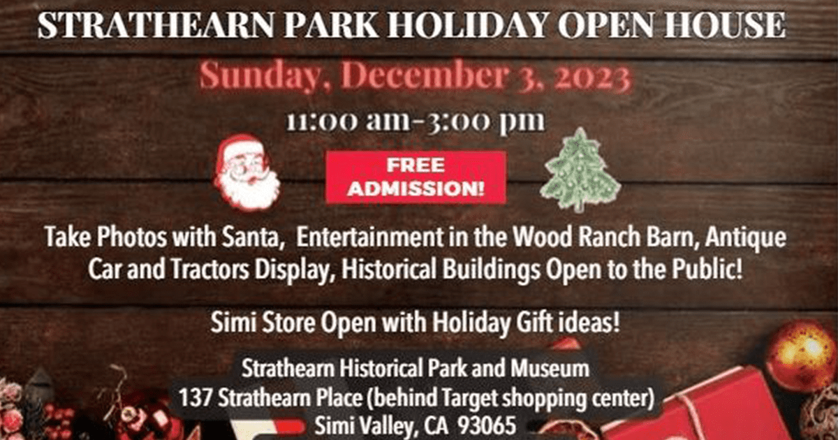 Strathearn Holiday Open House 2023 digital event flyer