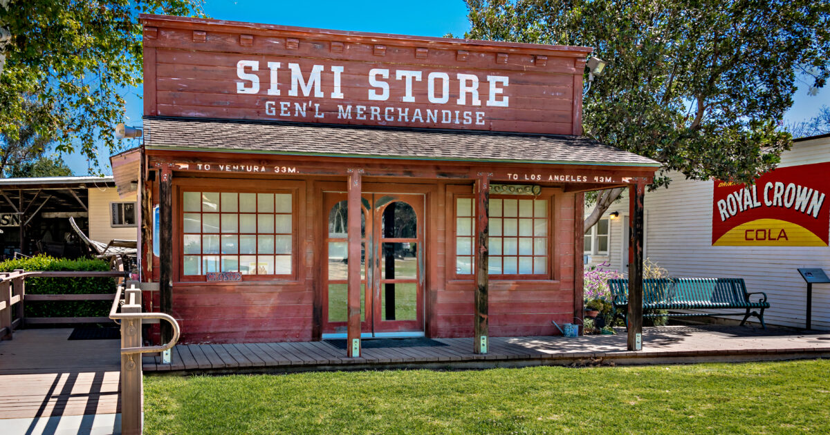 Simi Store facade with vintage design and "Gen'l Merchandise" signage in Simi Valley, CA.