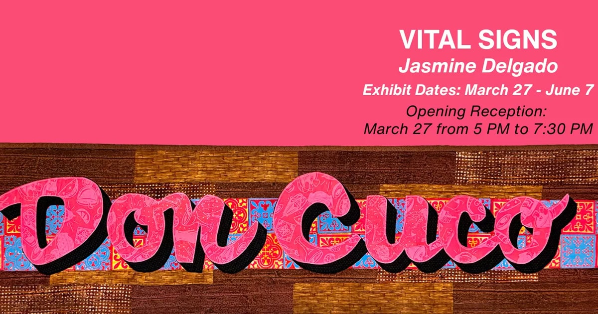 Art installation titled "Don Guco" at the Vital Signs exhibit by Jasmine Delgado in Simi Valley.