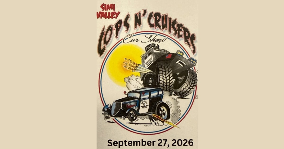 Vintage car and monster truck at Simi Valley Car Show, September 27, 2026.