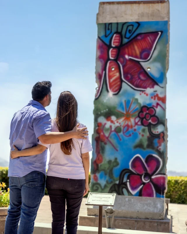 A piece of history you have to see to believe.

Outside the Ronald Reagan Presidential Library sits an original section of the Berlin Wall—once a powerful symbol of division during the Cold War, now standing as a reminder of freedom’s victory.

No glass case. No distance. Just history, right in front of you.

This is the very wall President Reagan challenged with the words:
“Mr. Gorbachev, tear down this wall!”

Comment "LIBRARY" to learn more about this destination.